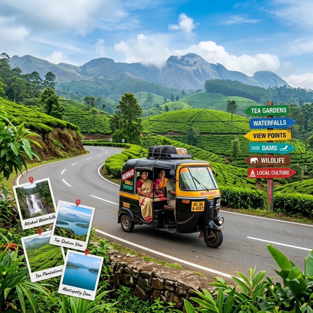 Explore Munnar City on TukTuk