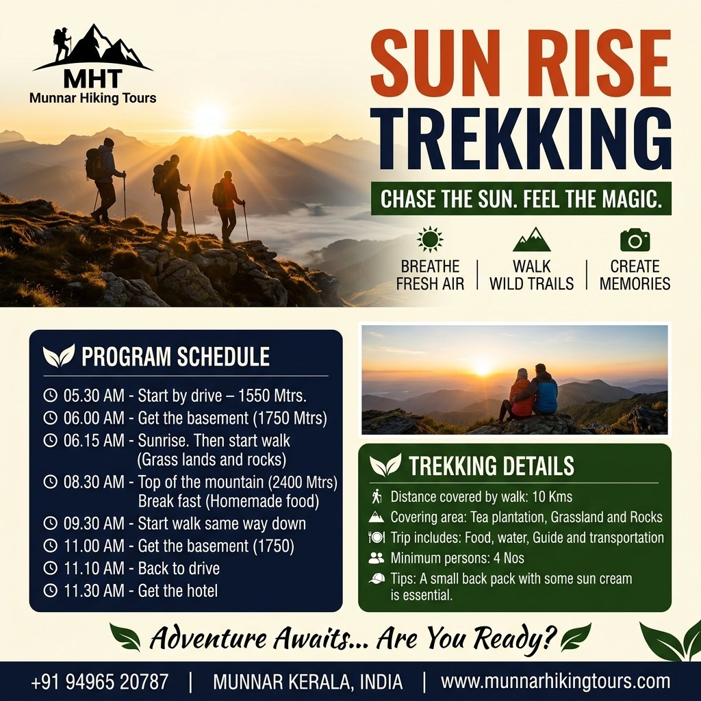 Sun Rise Trekking - Full Official Tour Plan Flyer