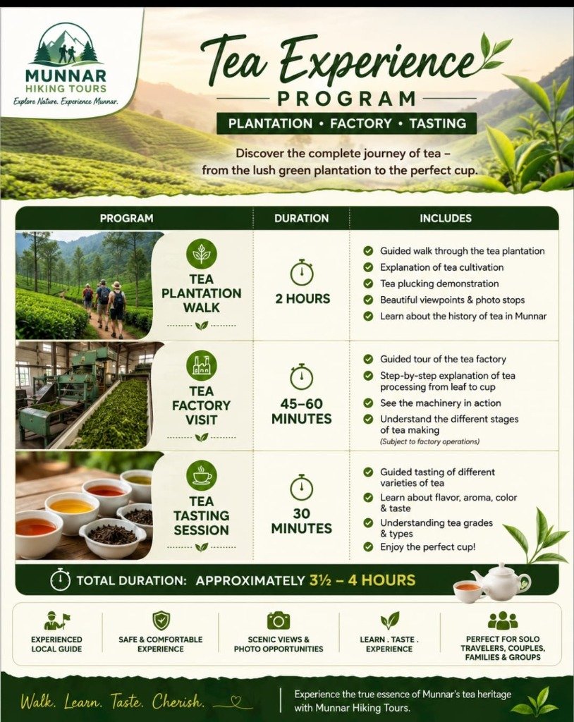 Tea Experience Program - Full Official Tour Plan Flyer
